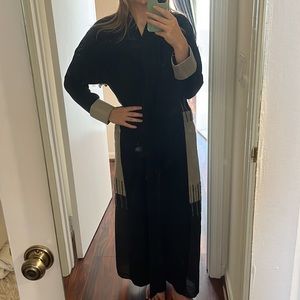 Silver and Black Abaya